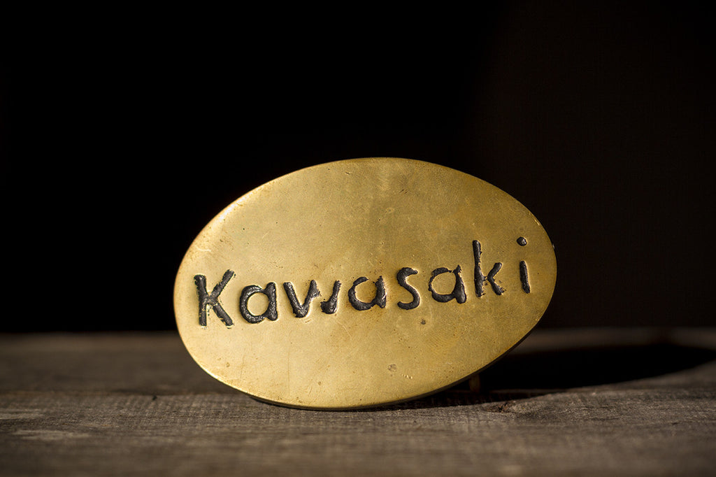 Round Kawasaki Belt Buckle