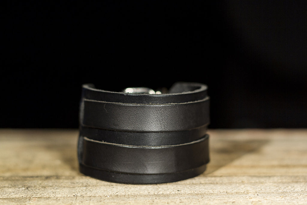 Double Strap Leather Cuff