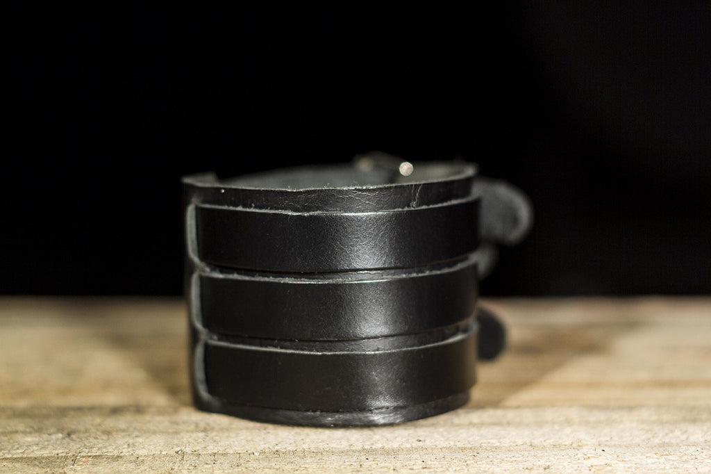 Triple Strap Leather Bracelet