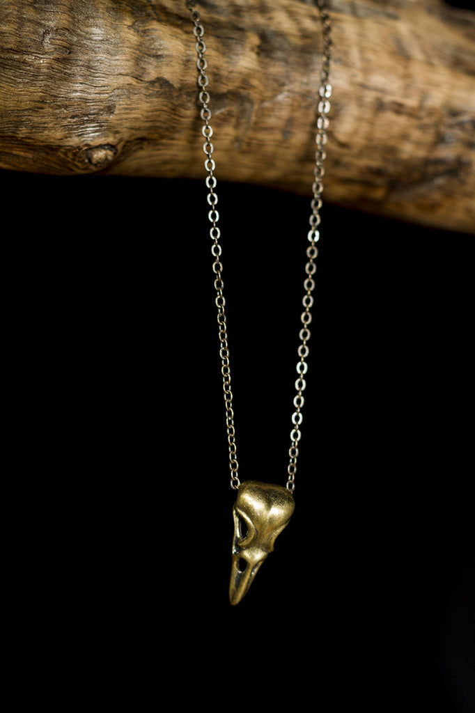 Raven Crow Skull Necklace