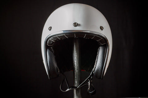 Black/Silver Half Helmet