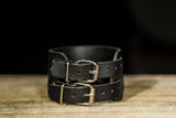 Double Strap Leather Cuff
