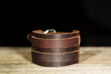 Double Strap Leather Bracelet