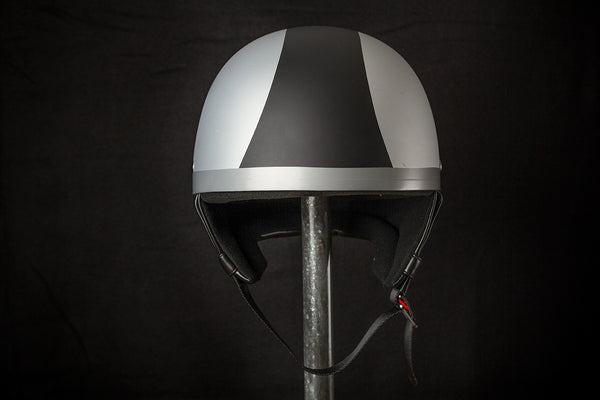 Black/Silver Half Helmet